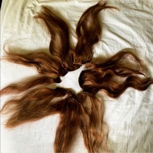 16 inch Red Human Hair Clip in Extensions ❤️